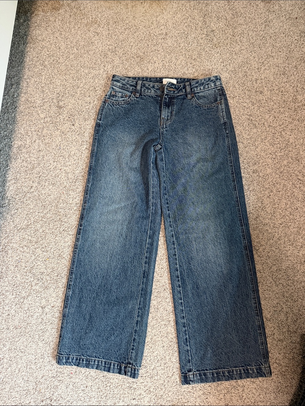 PacSun Women's Wide-Leg Jeans in Medium Blue Wash